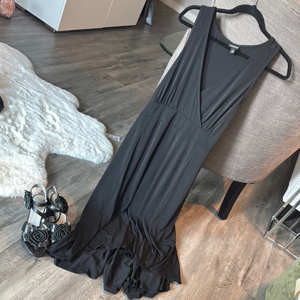 SUMMER CLEARANCE - Torrid Black Ruffled Tiered Maxi Gown